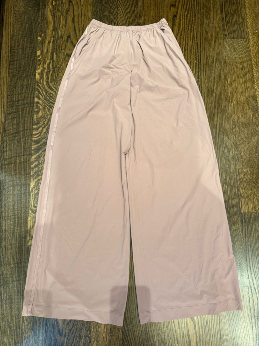 ALO Yoga Mauve Pink Elastic-Waist Wide Leg Pants